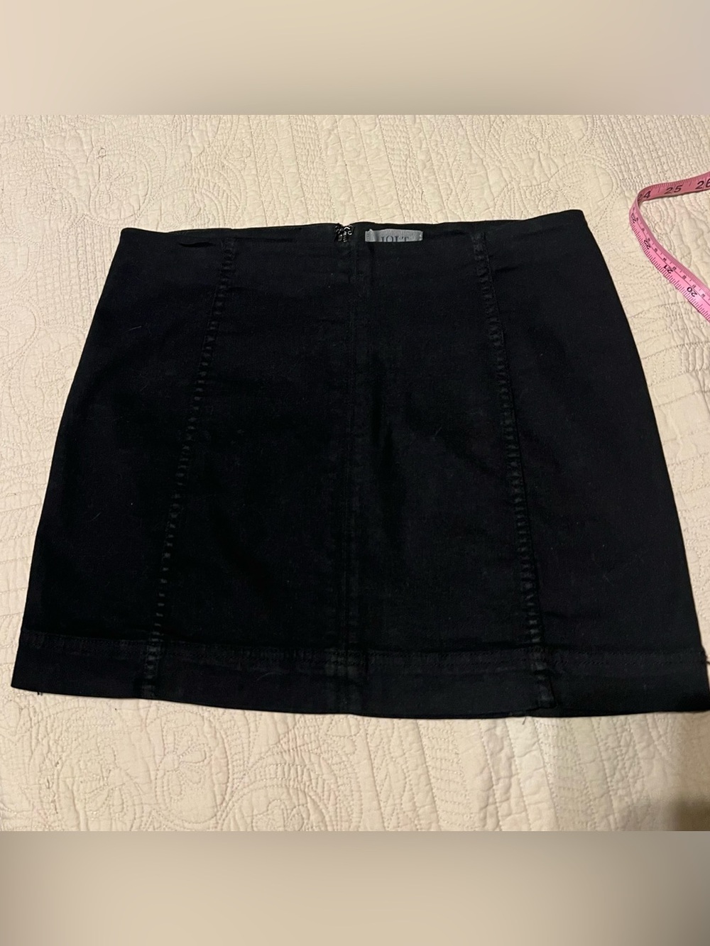 Jolt Black Mini Skirt with Panel Seams